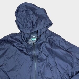 LRG Lifted Research Group Packable Windbreaker Mens XL Black Half Zip Hooded